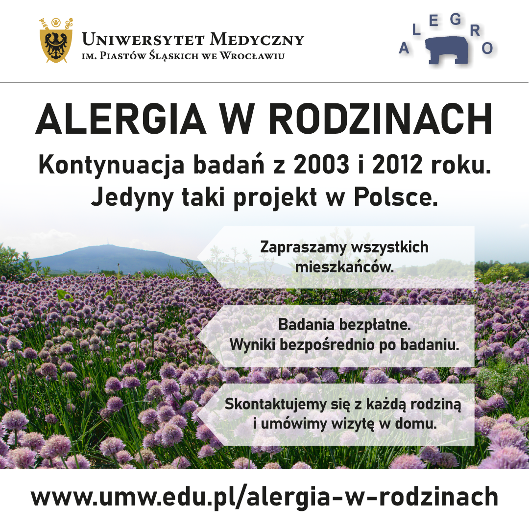 Badania alergologiczne - projekt Uniwersytetu Medycznego